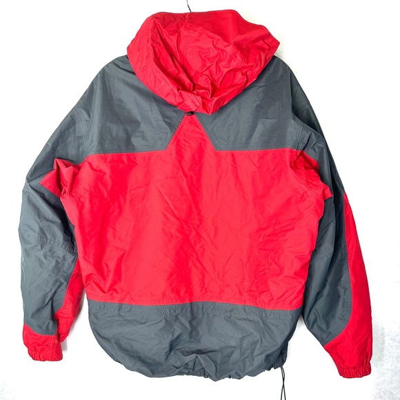 Columbia Titanium Men Size Large Red Black Omni Heat Jacket Hood Zip Pockets - Picture 2 of 16